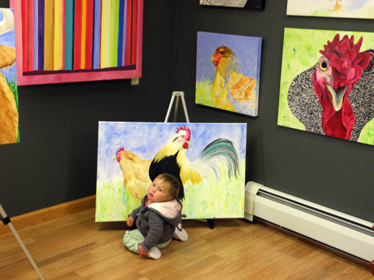 Paintings by Michael McBane have caught the attention of a toddler