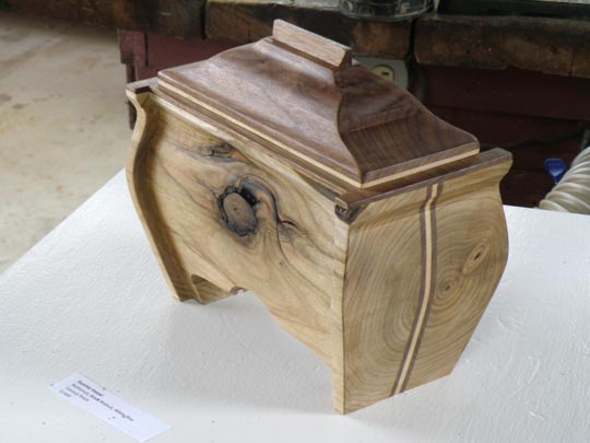 Inlayed wooden box by Geoffrey Navias