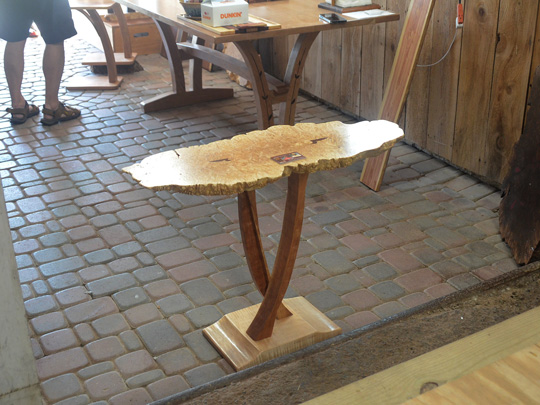 Elegant table by David Eichorn, newcomer to the Trail