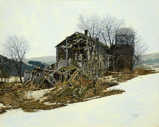 "Abandoned in Chenango"    24" x  30"     acrylic      ©2023 "Abandoned in Chenango"    24" x  30"     acrylic      ©2023