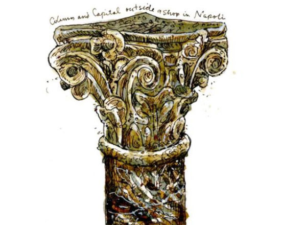 Carved column, Naples Carved column, Naples