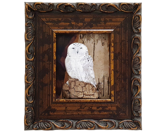 “Snowy Owl”     mixed media